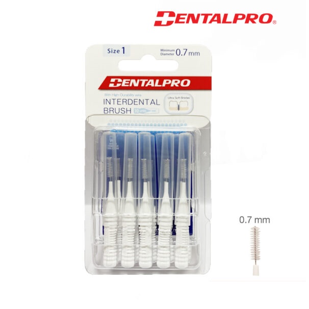 แปรงซอกฟัน Dentalpro I-Shaped interdental brush ขนแปรงนุ่ม แพ็คละ 10 ชิ้น[ 1 แพ็ค ]