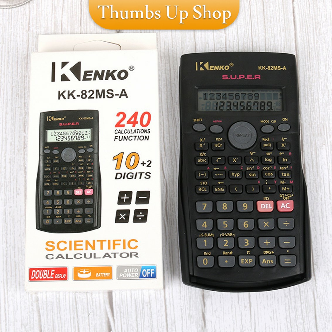 THUMBS UP เครื่องคิดเลข วิทยาลัย เข้าสอบ วิทยาศาสตร์ ฟังก์ชั่น เครื่องคิดเลขนักเรียน 240 ฟังก์ชั่น Calculator