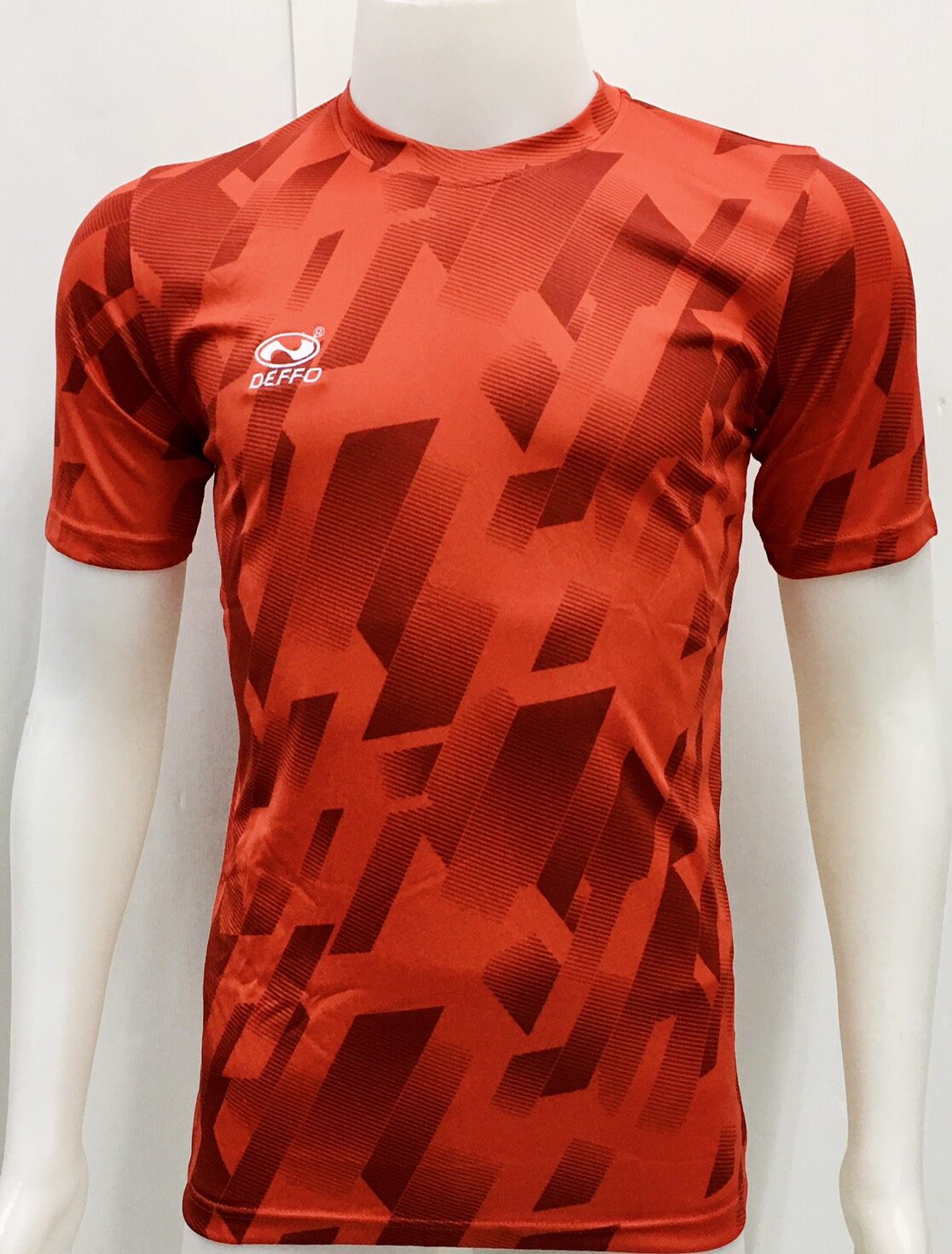 Deffo Sport เสื้อกีฬาผ้าพิมพ์ลาย เดฟโฟ ของแท้ (สีแดง)