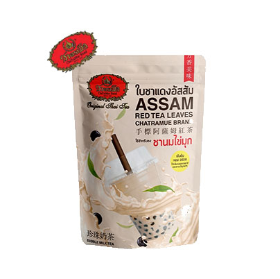 ชาตรามือ ใบชาแดงอัสสัม ตรา ChaTraMue ชานมไข่มุก Assam Red Tea Leaves ชาอัสสัม ขนาด 250 กรัม