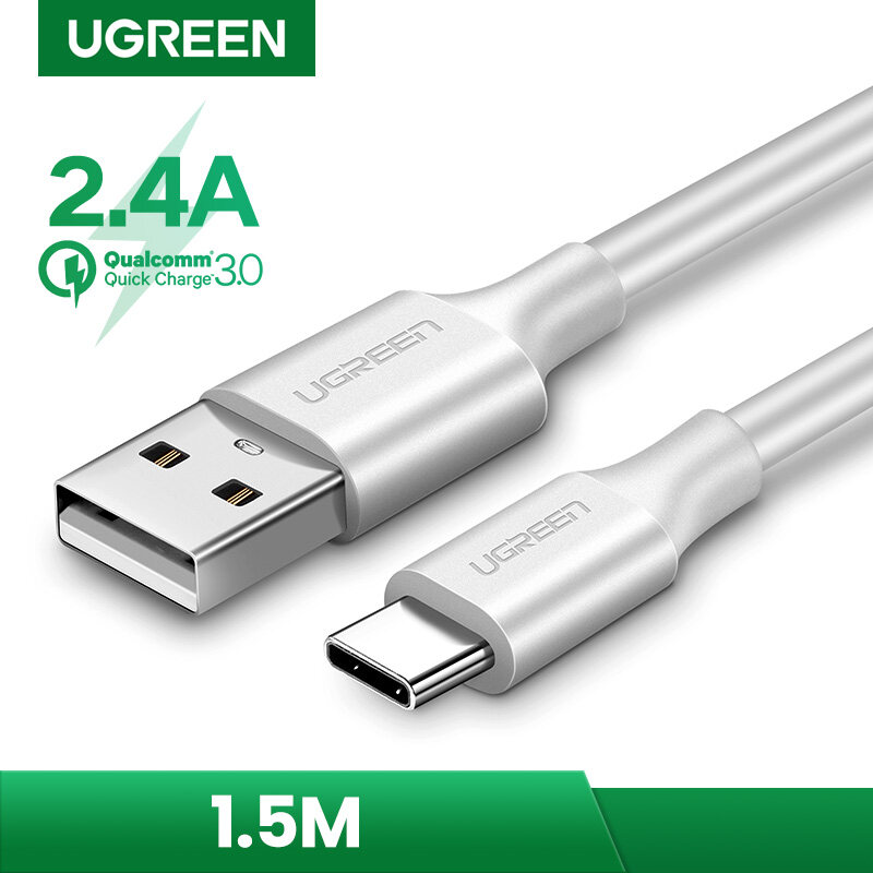 UGREEN สายชาร์จ Type C Cable for SamsungA71, A31, M31, Xiaomi Redmi note 9s/Note 8/OPPO A9 2020 สายชาร์จและซิงค์ข้อมูลได้อย่างรวดเร็ว 【0.25 /0.5/1/1.5/2/3 เมตร】