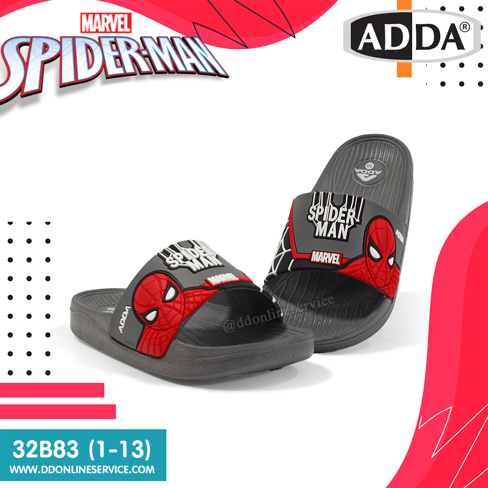 รองเท้าเด็กผู้ชาย รองเท้าแตะ รองเท้าแบบสวม สวมใส่สบาย ลาย Spiderman ฮีโร่ของผม ADDA รุ่น 32B83