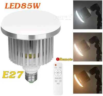 E27 85W 3200K-5500K Bi-Color Dimmable LED Energy Saving Light Bulb for Photo and Video Studio Lighting