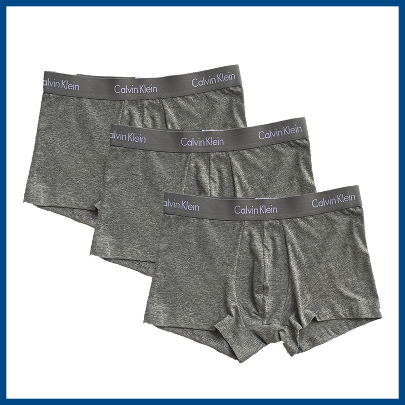 calvin klein underwear กางเกงในชาย ck 1กล่อง 3ตัว กางเกงในแบรนด์แท้100% เนื้อผ้าฝ้ายระบายอากาศได้ดี สีและแบบตามภาพ สินค้าพร้อมส่ง