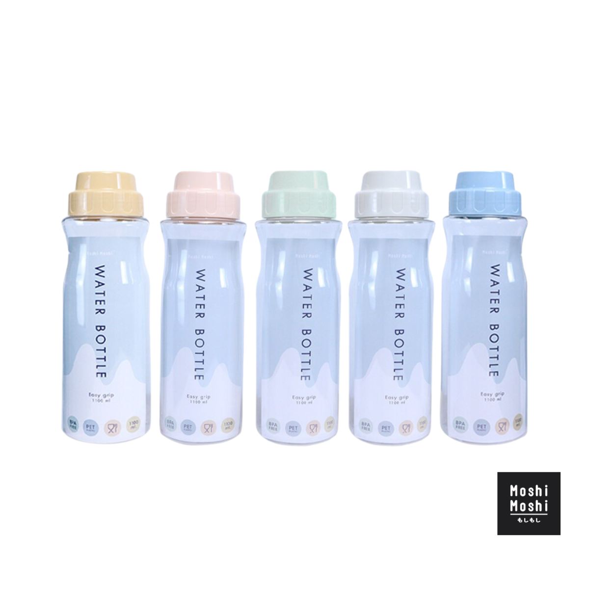 Moshi Moshi ขวดน้ำพลาสติก ขวดน้ำพกพา มีฝาปิด ขนาด 1100 ml. รุ่น 7100043183-43187 ราคา 25 บาท*ส่งฟรี