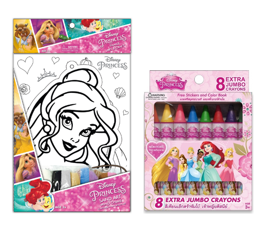 ดิสนีย์ พริ้นเซส ชุดระบายสีเสริมทักษะเจ้าหญิงดิสนีย์ Disney Princess ColoringSet & 8Extra Crayons (DIY-SAW/PS+EXJ008-PS)