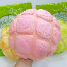 20 cm Squishy PUNIMARU MELON JUMBO BUN - Pink with Bread Scented สกุชชี่ เมล่อนบัน บันเมล่อน สีชมพู กลิ่นสตอเบอร์รี่