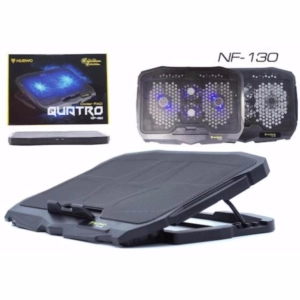 สินค้า Cooler Pad NUBWO NF-130 QUATRO 4 ใบพัด + USB 2 Ports Compatibility 14\"-17\" Laptop