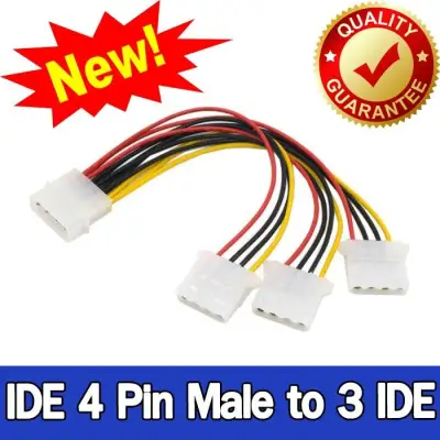 สายแปลงเพิ่มหัวต่อ Power 4 Pin IDE จาก 1 หัวไปเป็น 3 หัวยาว 10cm (4 Pin Molex to 4Pin 3 port )