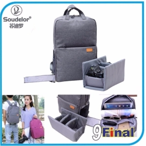 สินค้า Sor DSLR Camera Backpack 131 By 9FINAL กระเป๋ากล้อง DSLR เป้สะพายหลัง สีเทาอ่อน (Grey Color)