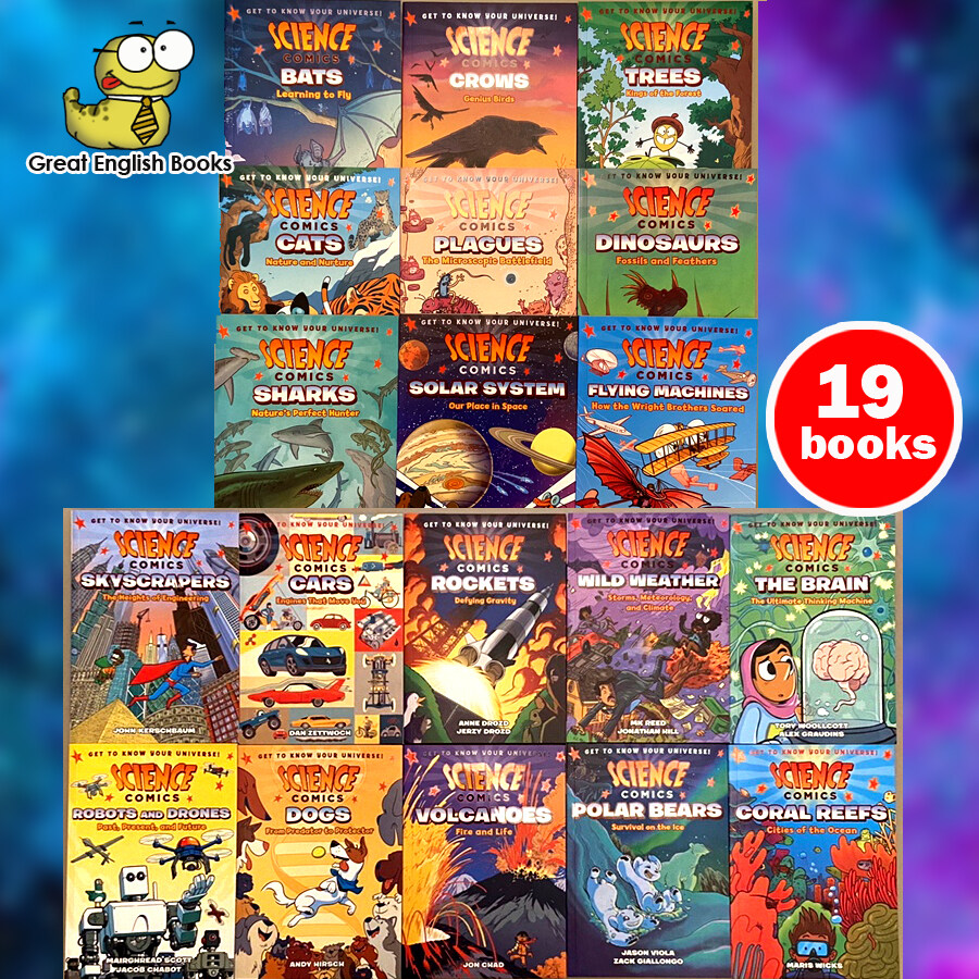 (In Stock) พร้อมส่ง หนังสือการ์ตูนแนววิทยาศาสตร์ Science Comics 19 Books กระดาษมันอย่างดี หนังสือเด็ก หนังสือภาษาอังกฤษเด็ก