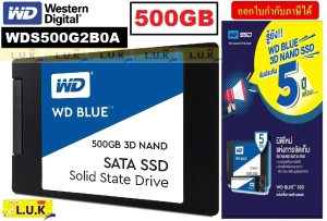 สินค้า 500 GB SSD (เอสเอสดี) WD BLUE SATA (WDS500G2B0A) 3D NAND (Read : 560 MB/s | Write : 530 MB/s) - รับประกัน 5 ปี