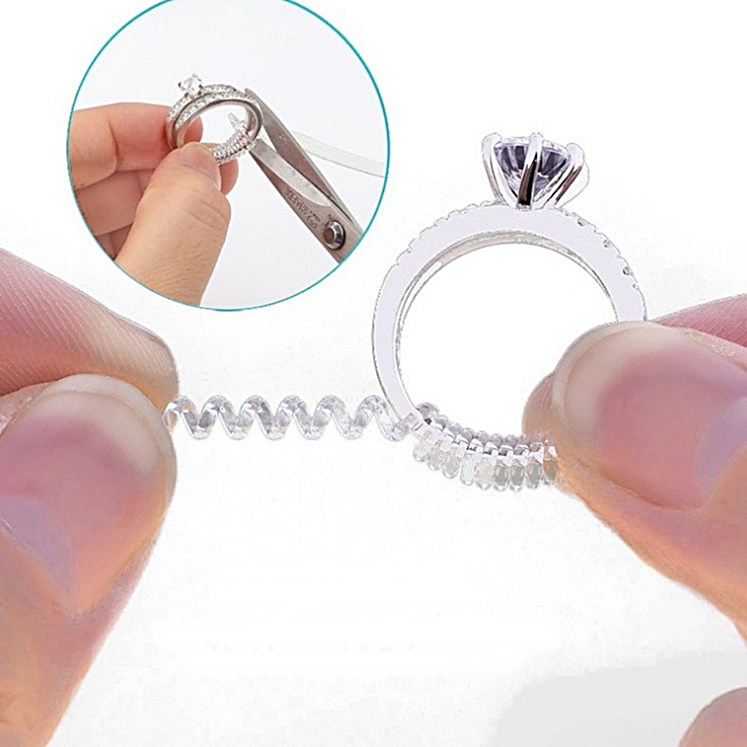 Ring Minimizer (((2ชิ้น))) ใช้ได้กับแหวนทุกวง / ลดไซส์แหวน ซิลิโคนเกลียวลดไซส์แหวน แหวนหลวมปรับให้พอดี