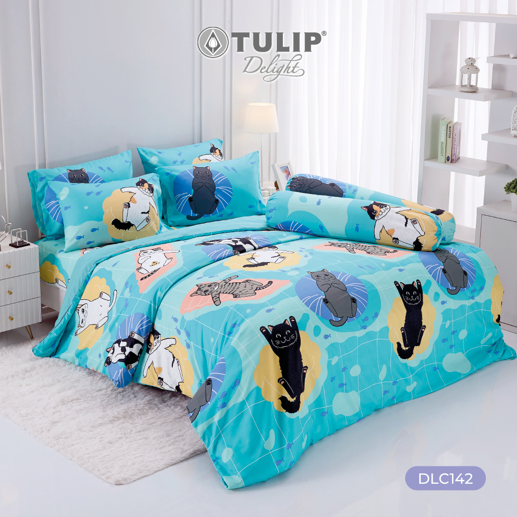 (New) TULIP Delight พิมพ์ลายลิขสิทธิ์แท้ ทูนหัวของบ่าว DLC142 ชุดผ้าปูที่นอน ผ้าห่ม ผ้านวม พิมพ์ลายการ์ตูน ราคา 590 บาท*ส่งฟรี