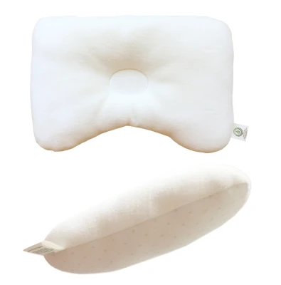 John N Tree Organic - Baby Protective Pillow (Cream & Choco Dot) - หมอนหัวทุย หมอนหลุมออร์เเกนิคเเท้100%จากเกาหลี
