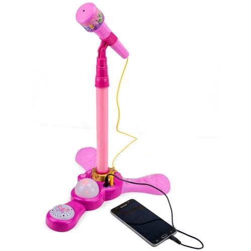 ping toysของเล่น ไมโครโฟน คาราโอเกะ ไมคโครโฟนขาตั้ง มีไฟ มีเสียงเพลง ต่อ MP3 ฟังเพลงได้ เป็นลำโพงในต