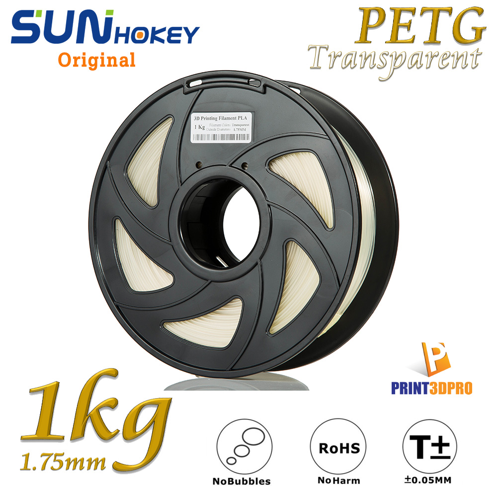 Sunhokey Filament PETG 1kg 1.75mm High Purity , High Precision , High Quality , High Toughness