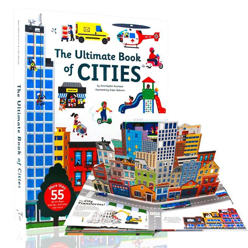 พร้อมส่ง The Ultimate Book of Cities หนังสือภาษาอังกฤษ lift the flap,pop up,push and pull