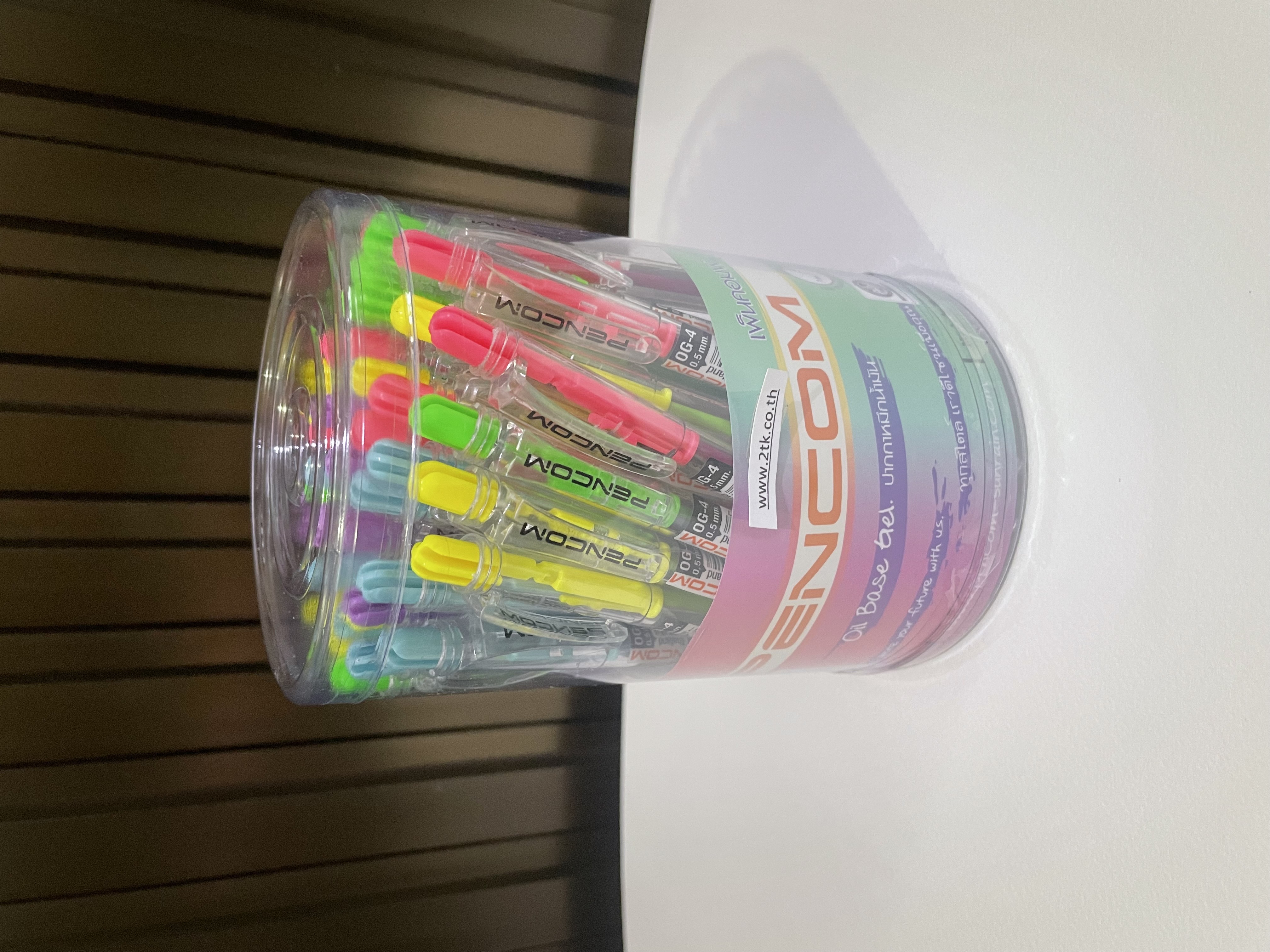 ปากกาลูกลื่น หมึกน้ำมัน ขนาด 0.5 mm เพนคอม หมึกสีน้ำเงิน รุ่น OG-04 pencom