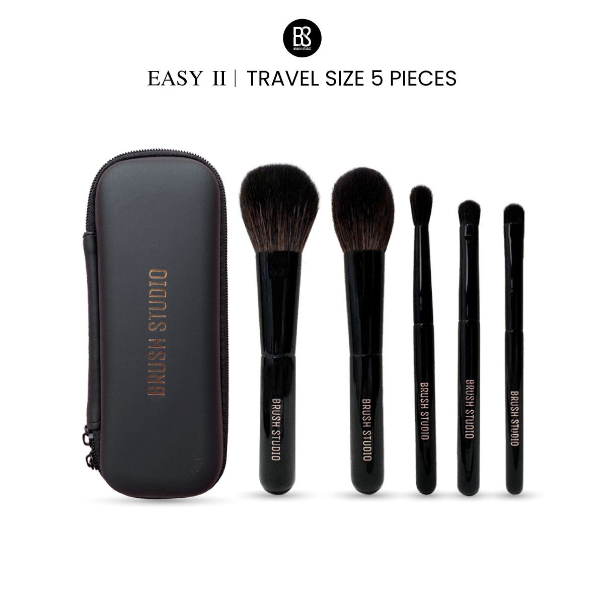 BRUSH STUDIO Easy 2 : ชุดแปรงแต่งหน้าขนสัตว์แท้ขนาดพกพา ราคา 1,590 บาท*ส่งฟรี