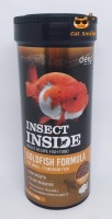 Deep Insect Inside อาหารปลาทอง ทุกสายพันธุ์ สูตรผสมโปรตีนจากแมลง สูตรเร่งโต&เร่งสี ขนาด100กรัม กล่องส้ม เม็ดจม