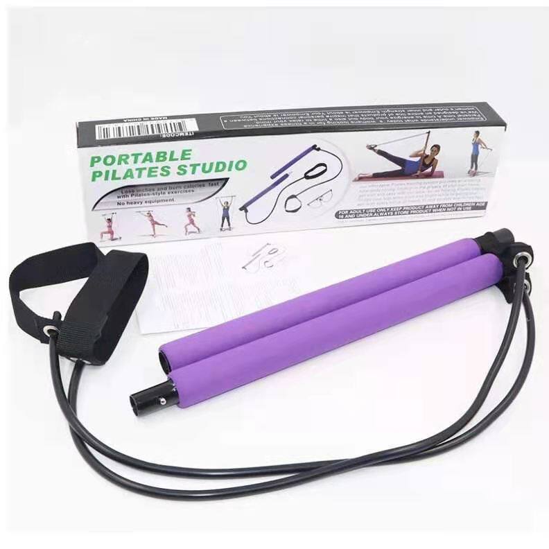 ??Yoga Pilates Stick Portable Fitness Yoga พิลาทิสสติ๊ก（Blue, purple, pink）??