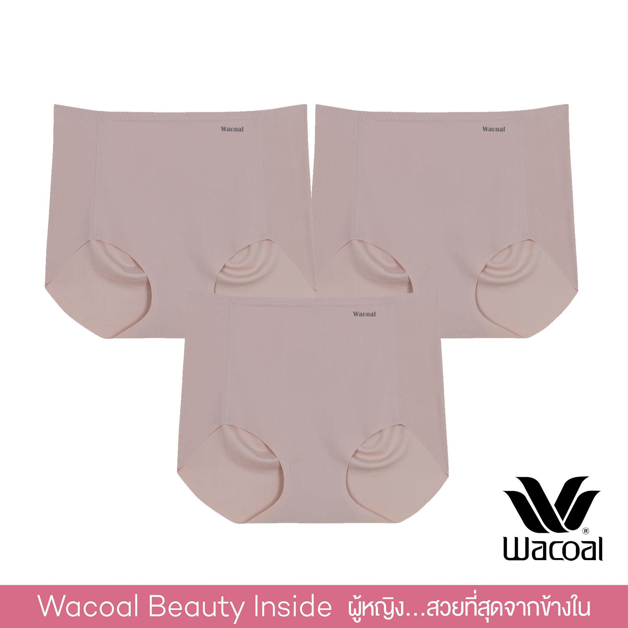 Wacoal Oh My Nudes! Feel Free Panty Set 3 pcs. เซ็ตกางเกงชั้นในไร้รอยตะเข็บ 1 เซ็ต 3 ชิ้น - WU4999