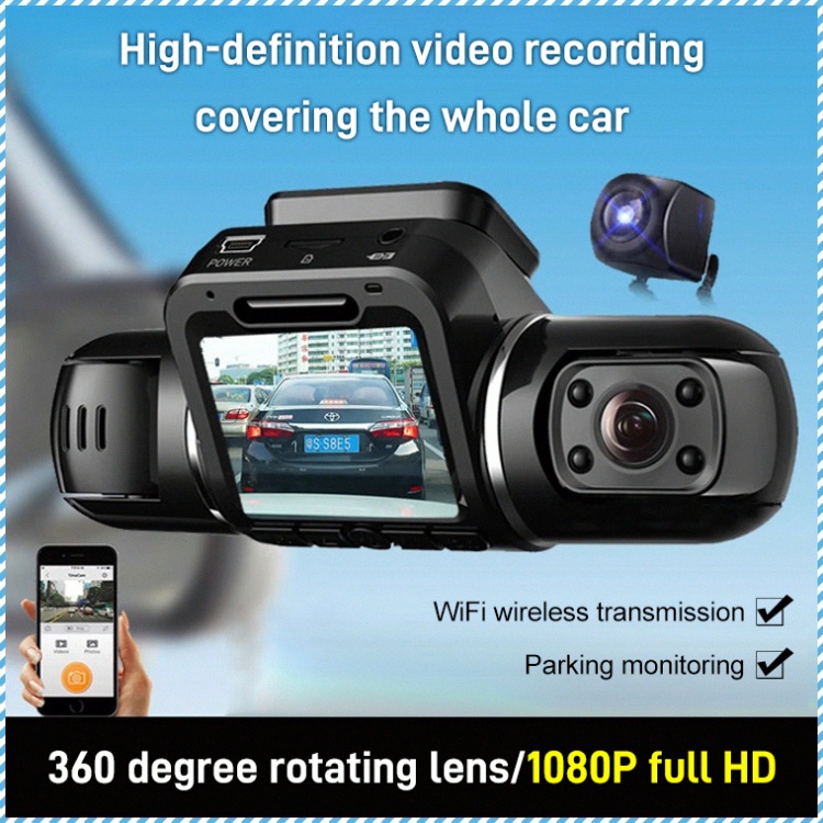 360 degree inspection recorder 3 records and displays simultaneously Driving recorder ราคา 961 บาท*ส่งฟรี