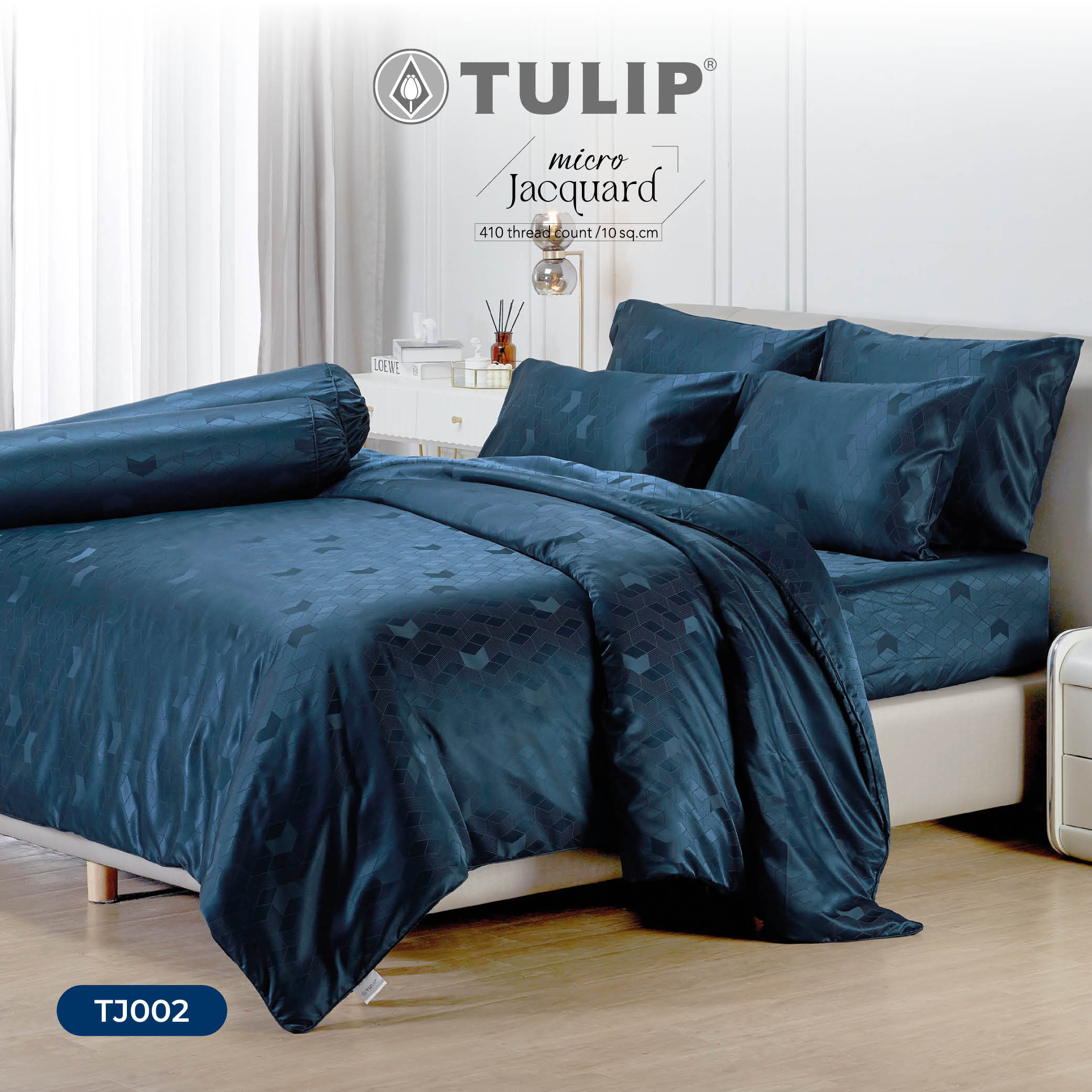 (New) TULIP Micro Jacquard TJ002 สีพื้น ทอลายนูนบนเนื้อผ้า ชุดผ้าปูที่นอน ผ้าห่ม ผ้านวม ให้ความเรียบ หรู ราคา 1,400 บาท*ส่งฟรี