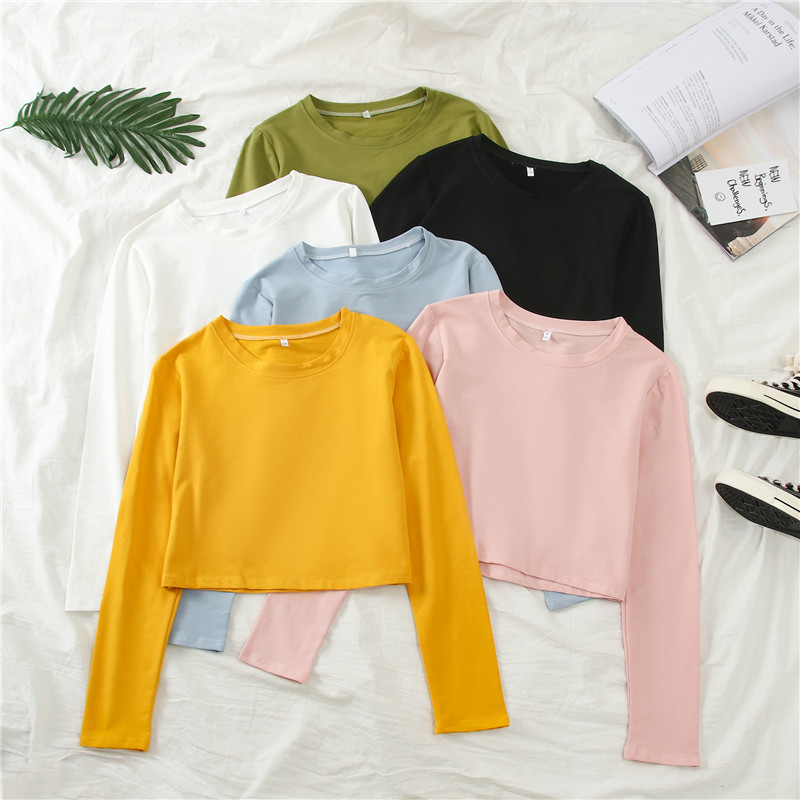 One Size Crop Top in Jicama Mini Crinkle Check