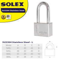 Solex กุญแจคล้องสแตนเลส SUS 304 ระบบลูกปืน