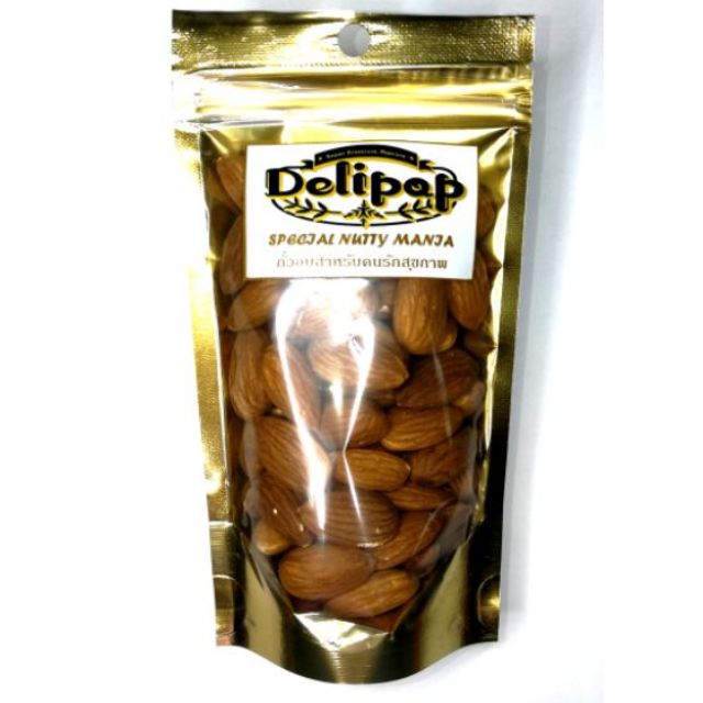 อัลมอนด์อบรสธรรมชาติอบใหม่กรอบอร่อยขนาด 90 กรัม ราคา 79 บาท*ส่งฟรี