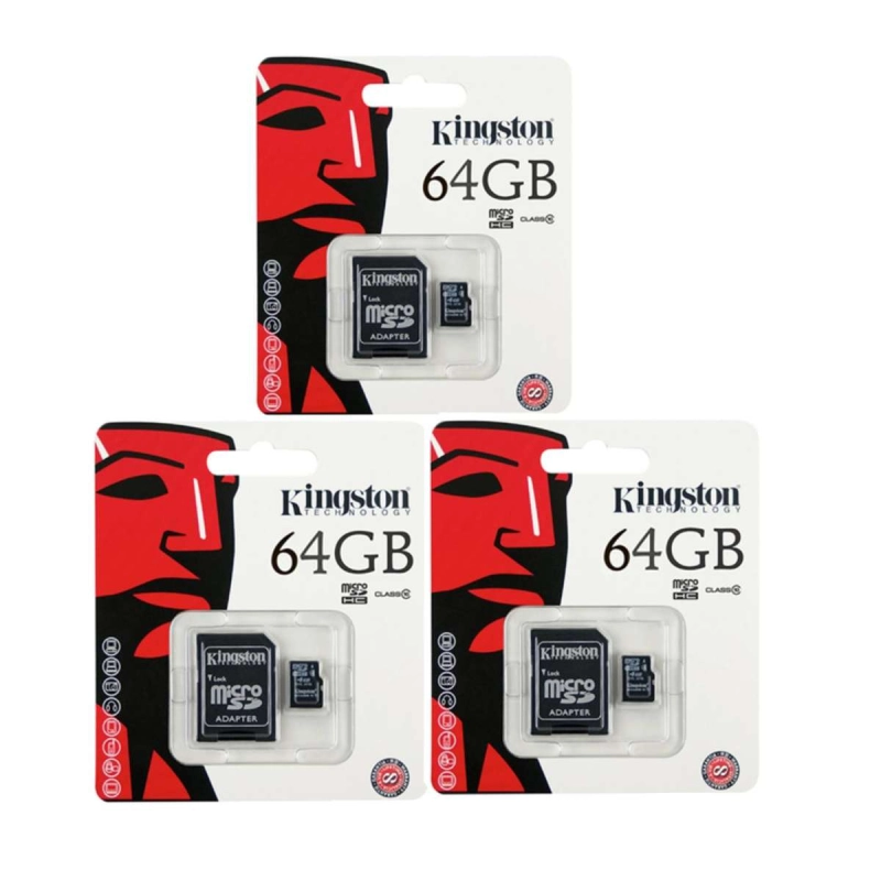 ภาพหน้าปกสินค้า(ของแท้) Kingston เมมโมรี่การ์ด 64GB SDHC/SDXC Class 10 UHS-I Micro SD Card with Adapter จากร้าน The PGM บน Lazada