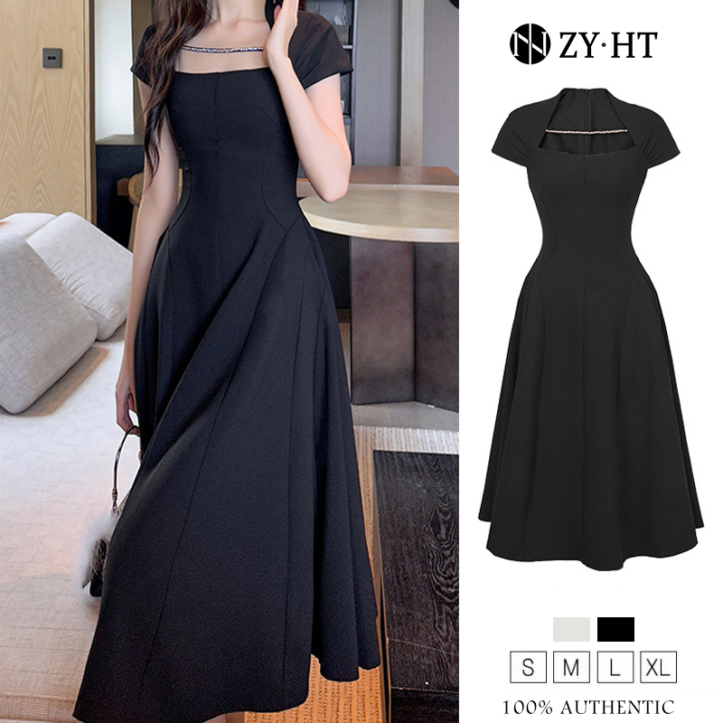 ZY.HT EraVogue เดรสผู้หญิง เดรสสีดำ สีขาว เดรสคอเหลี่ยม เดรสทรงเอ เดรสสั่งตัด เดรสไฮโซ เดรสออกงาน เดรสไปงานแต่ง เดรสเซ็กซี่ เดรสฝรั่งเศส 9625 ราคา 1,823 บาท*ส่งฟรี