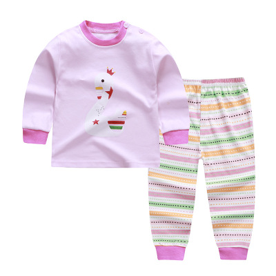 เสื้อผ้าเด็ก เซ็ต2ชิ้น เสื้อยืดคอกลม+กางเกงขาสั้น ชุดเด็ก ชุดนอนเด็ก สำหรับเด็กแรกเกิดอายุ 0-5 ปี