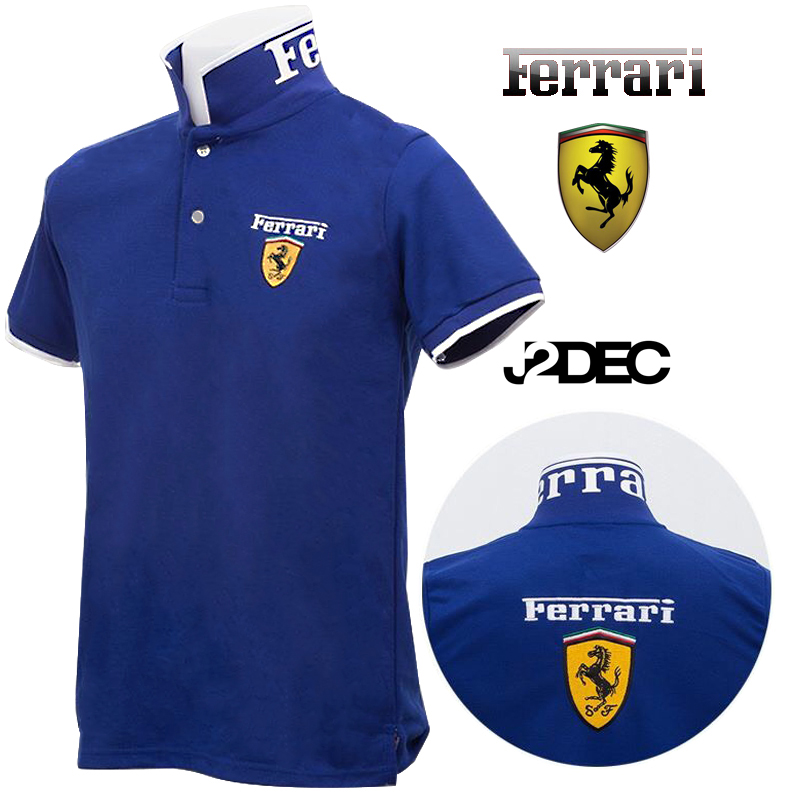 เสื้อคอปก Ferrari ผ้า Cotton Comb อย่างดี ใส่ เท่ สไตล์สปอร์ต เรียบหรู โดดเด่น ระบายกาศดี ใส่ได้ทั้งผู้ชายและผู้หญิง