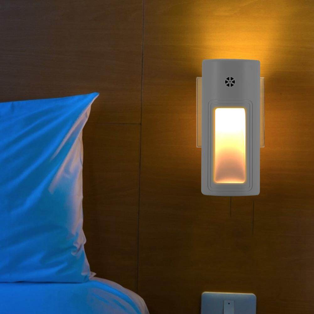โคมไฟกลางคืน LED 100-240V วอร์มไวท์พร้อมระบบควบคุมแสงสำหรับห้องนอนในบ้านในร่ม