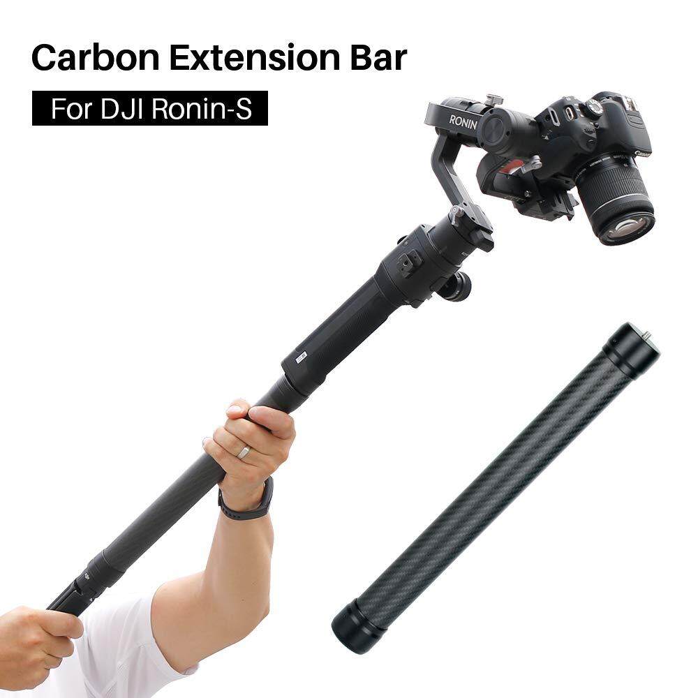 AgimbalGear DH10 Upgrade Gimbal Extension Pole Carbon Fiber Bar Lightweight but Strong 1/4  Universal Rod Compatible with DJI Ronin S, Ronin SC, OSMO Mobile 3, ZHIYUN Crane 2 V2 Stabilizer DSLR Camera