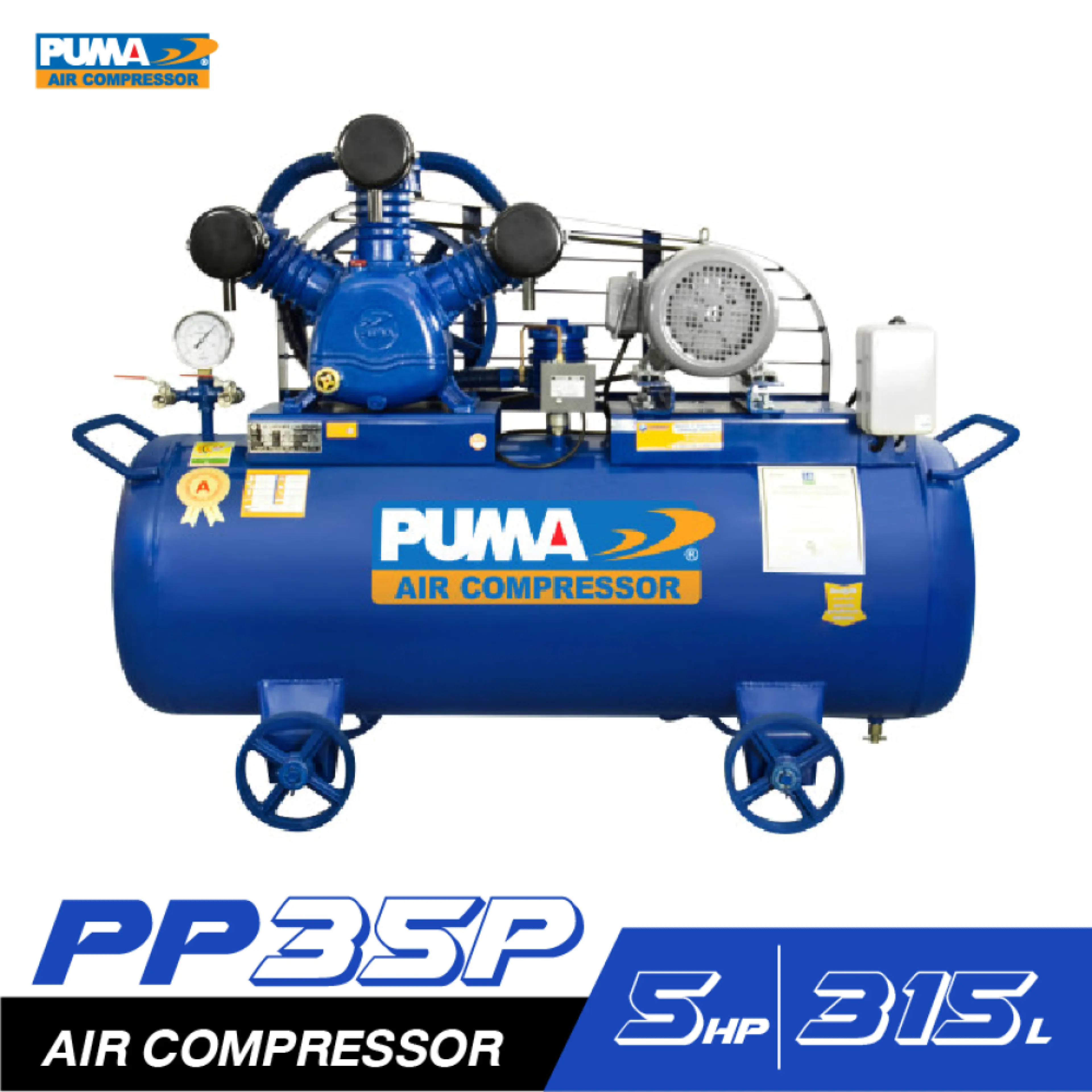 Puma Air Pump Puma 315 Liters (Belt Type) # 5 Horsepower Motor # Electricity 380 V # Air Volume 890 Liters/Minute (1 Year Warranty)