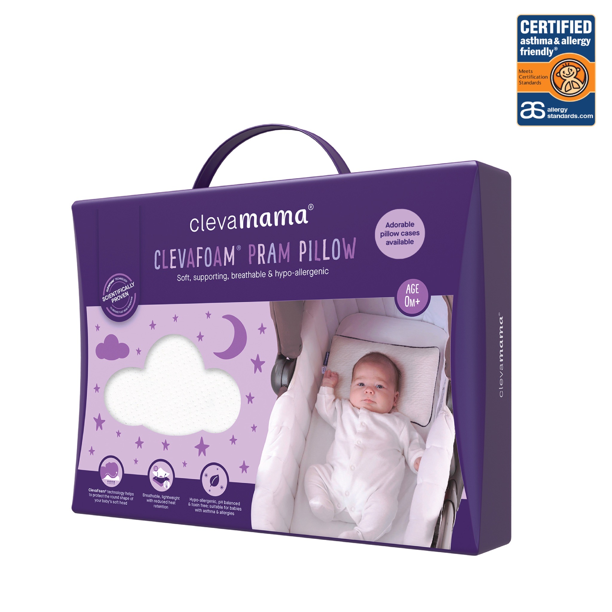 Clevafoam pram pillow 0-6 months ราคา 1,190 บาท*ส่งฟรี