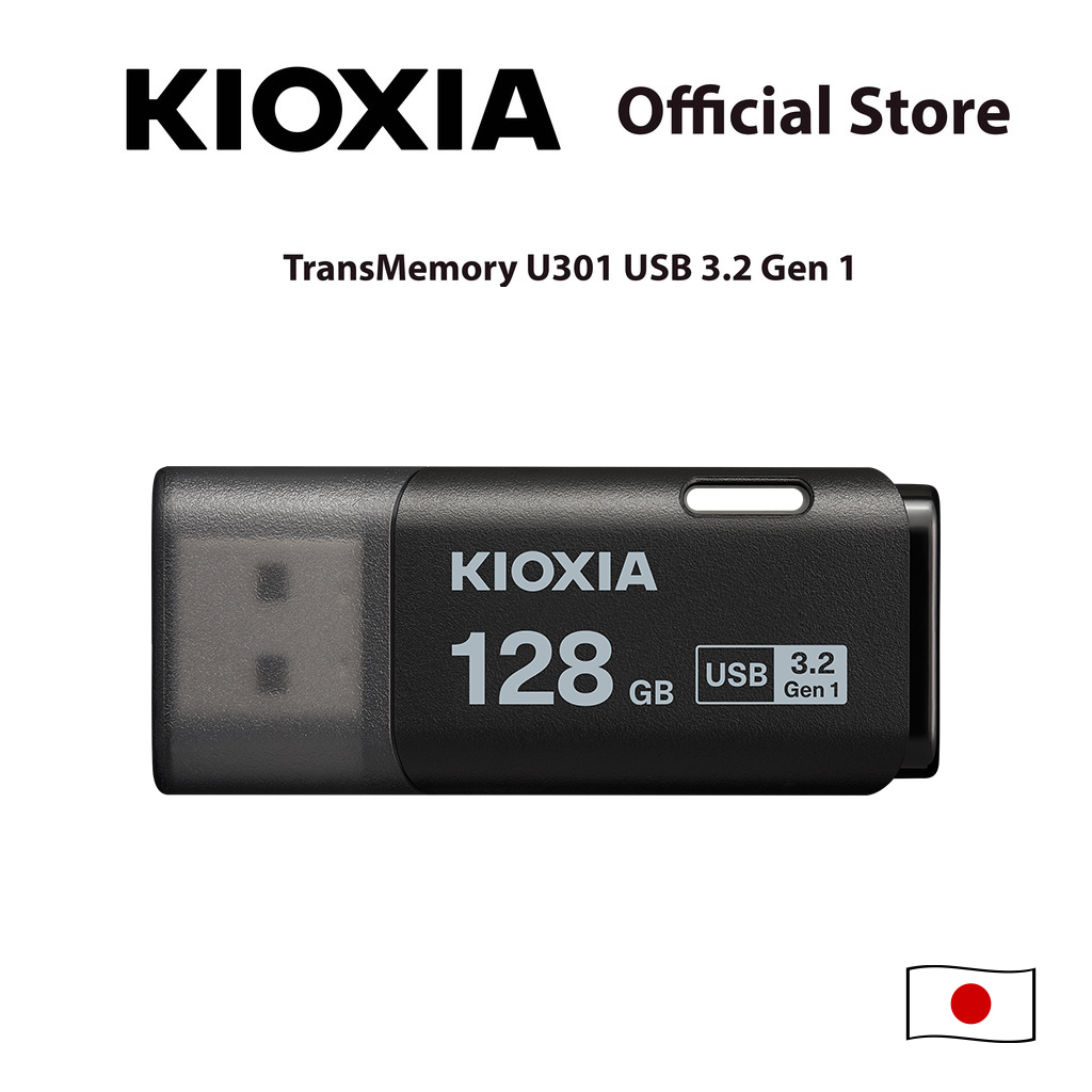 KIOXIA TransMemory U301 Black USB3.2 Gen 1 Flash Drive - 128GB ราคา 1,299 บาท*ส่งฟรี
