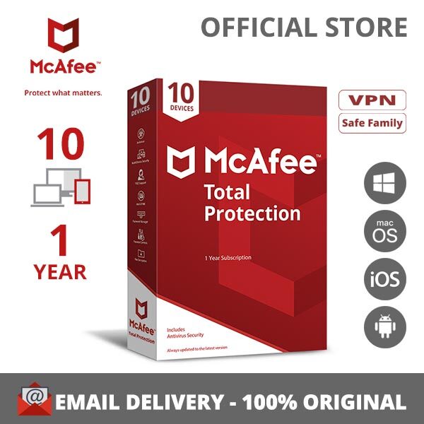 Lazada Thailand - McAfee Total Protection Antivirus Software 10 ???????, 1 ?? License