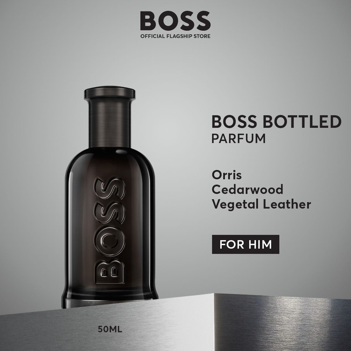 Men's Perfume Boss Bottled Parfum for Men - Orris, Cedarwood, Vegetal Leather - Woody Ambery Perfume | By Hugo Boss Fragrances ราคา 3,740 บาท*ส่งฟรี