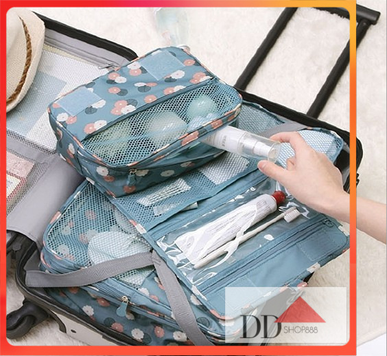 DDSHOP888 ปลีก/ส่ง DD105 กระเป๋าเครื่องสําอางแบบพกพา กระเป๋าเครื่องสำอางพร้อมตะขอ กล่องกระเป๋าเครื่องใบใหญ่