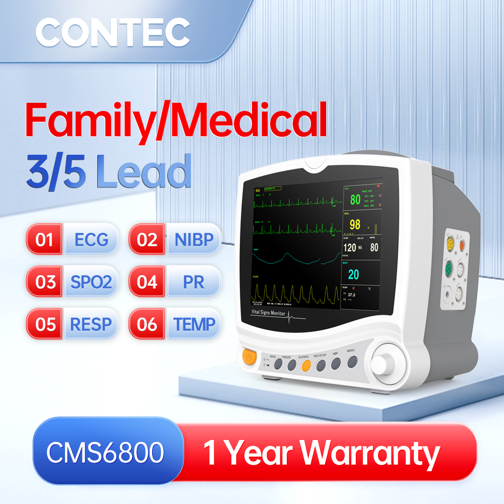 CONTEC CMS6800 8" TFT Vital Signs Patient Monitor ECG NIBP SPO2 PR RESP TEMP ราคา 15,828 บาท*ส่งฟรี