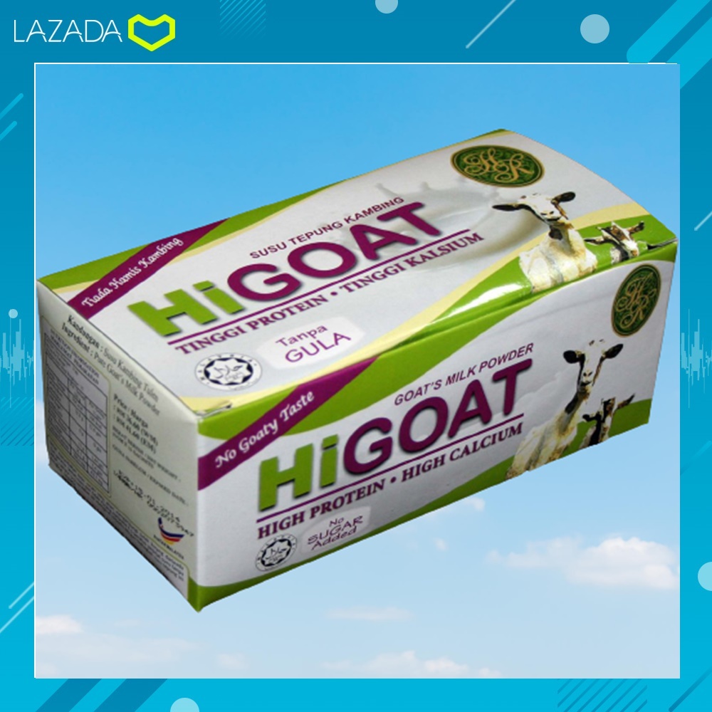 นม นมแพะ HIGOAT Instant Goat's Milk Powder ไฮโก๊ต นมแพะสุขภาพ รสธรรมชาติ 1กล่อง15ซอง สินค้านำเข้าจากมาเลย์ พร้อมส่ง มีบริการเก็บปลายทาง