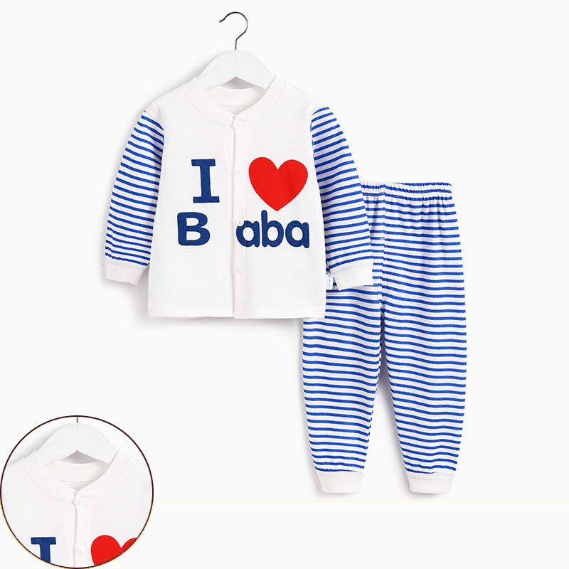 Babyonline(Y278)A4เช็ทชุดเสื้อแขนยาวและกางเกงขายาวผ้านุ่มลายการ์ตูน