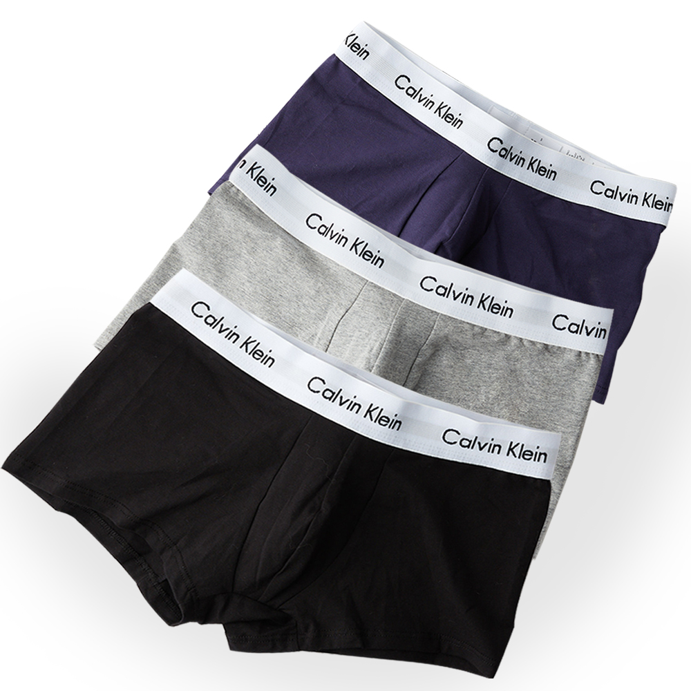 ซื้อ1แถม1 กางเกงใน Calvin Klein (กล่อง 3ตัว) กางเกงในชายck กางเกงบ๊อกเซอร์ กางเกงในผู้ชาย กกนชาย Underwear Men ดูดซับเหงื่อได้ดี ของแท้100% พร้อมส่ง