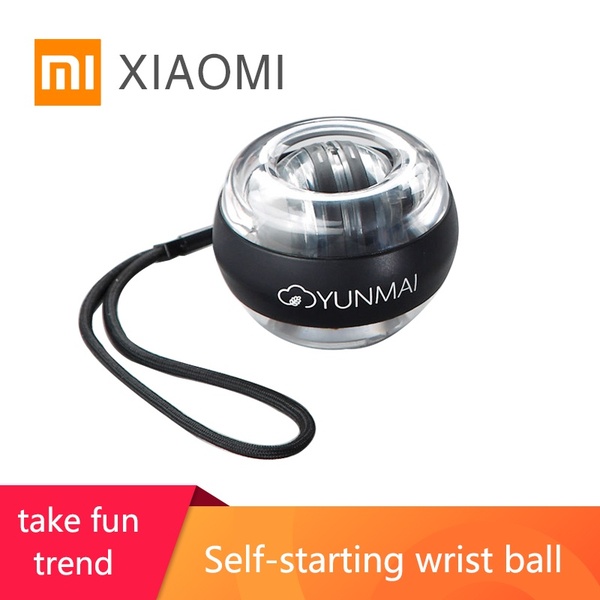XIAOMI YUNMAI LED Wrist Ball Super Gyroscope powerball self-starting Gyro arm force trainer Muscle Relax Gym Fitness Equipment