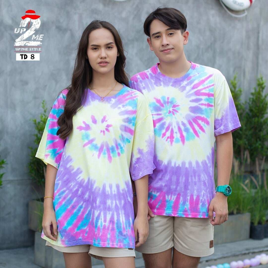 เสื้อมัดย้อม ฟรีไซส์ S-3XL ผ้าคอตตอน supersoft 100% มัดย้อมสีสด ใส่ได้ทั้งชายหญิง ราคา/1ตัว เสื้อมัดย้อมผญ เสื้อมัดย้อมผช เสื้อมัดย้อม2021